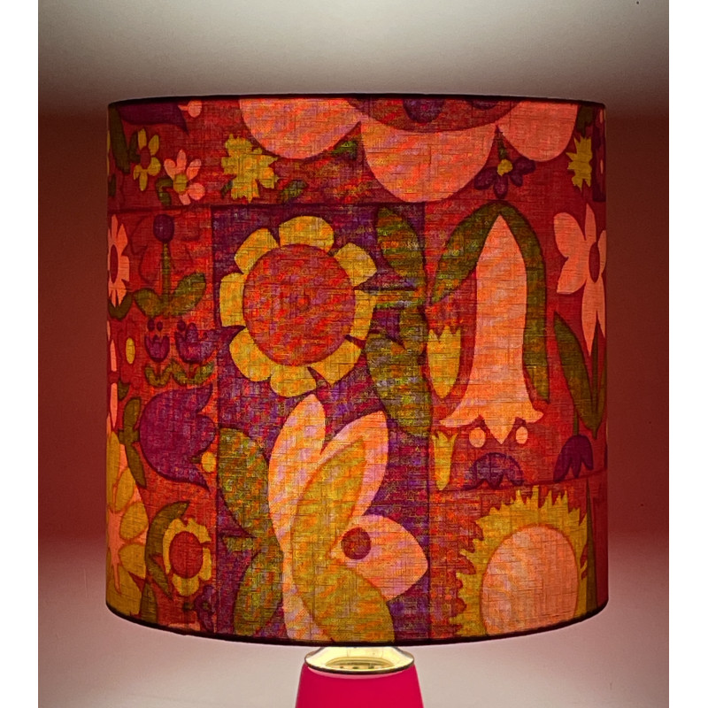 Lampshade Avoriaz H60 D30cm -  vintage fabric