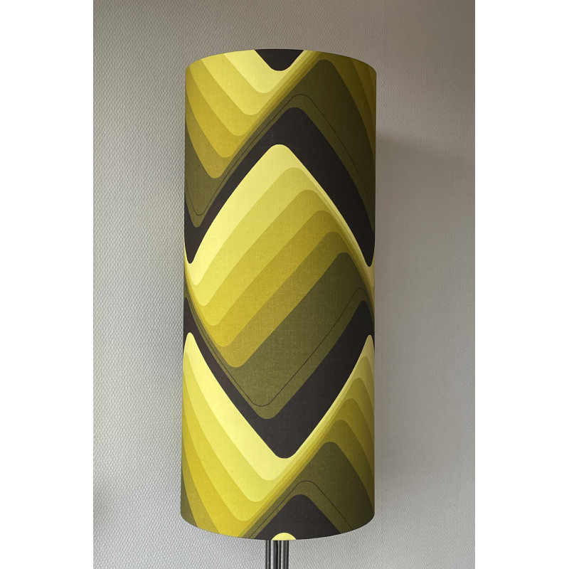 Lampshade Up & Down green H80 D35cm - mid-century fabric