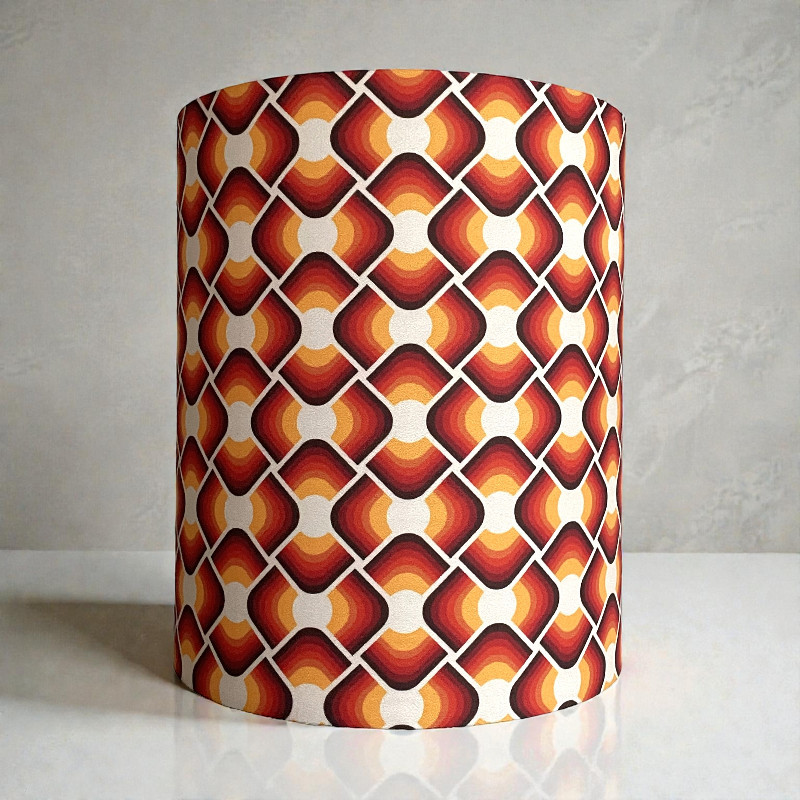 Abat-jour Nebraska H23 D20 - tissu vintage