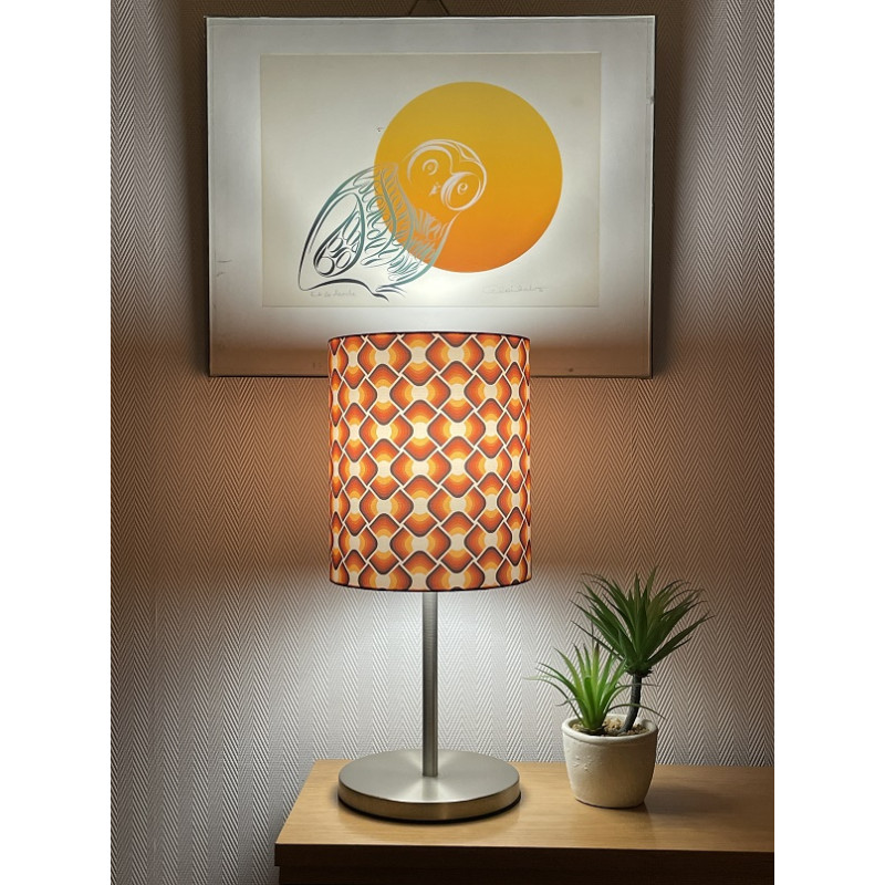 Abat-jour Nebraska H23 D20 - tissu vintage