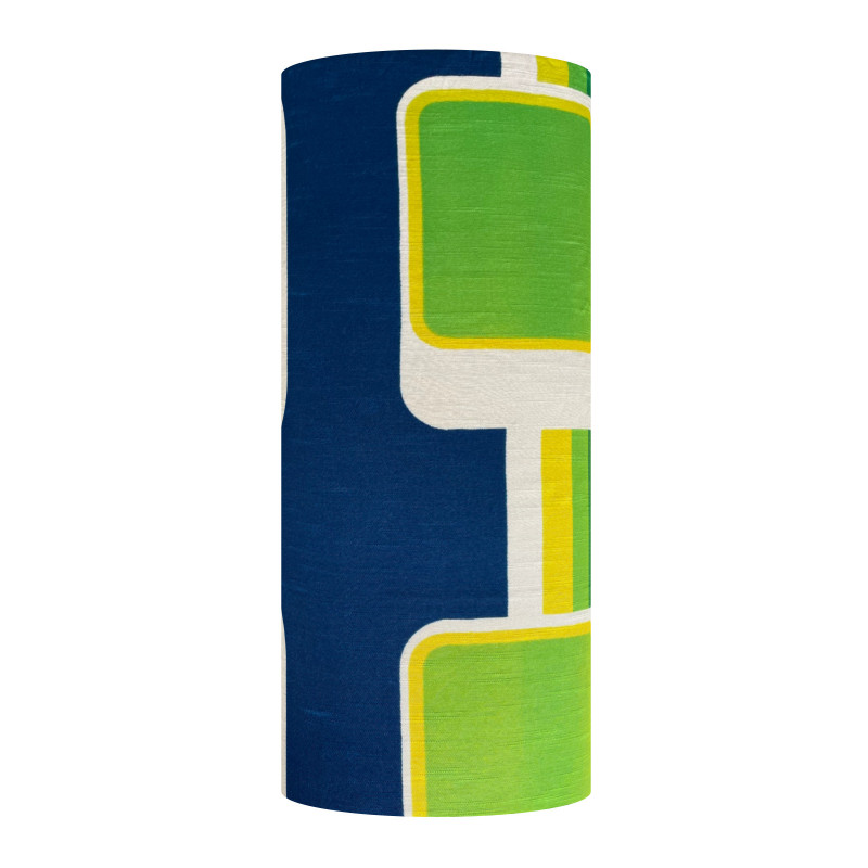 Lampshade Hublo green - H80 D33cm - vintage fabric