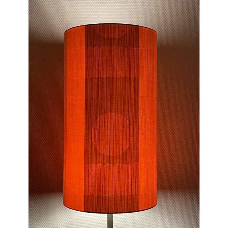 Abat-jour Orangeade H50 D28 - tissu rétro années 1970