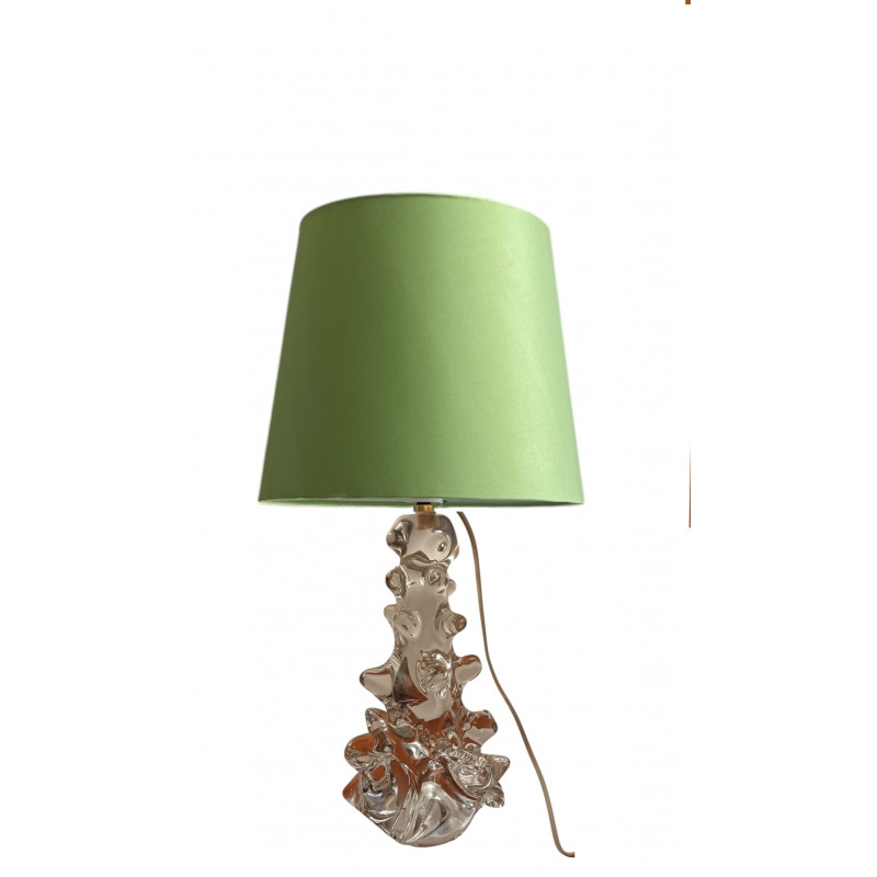 Lampshade green Silk fabric H16 D20 d15