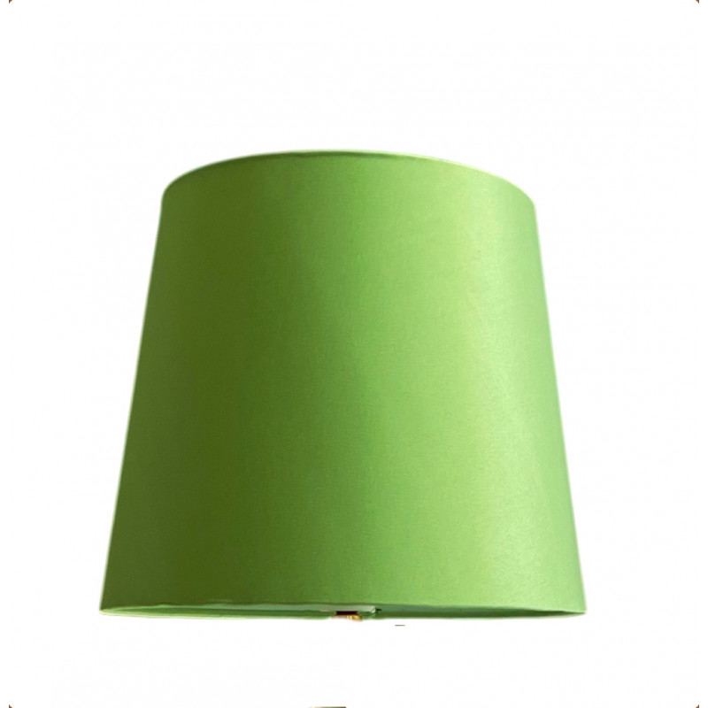 Lampshade green Silk fabric H16 D20 d12