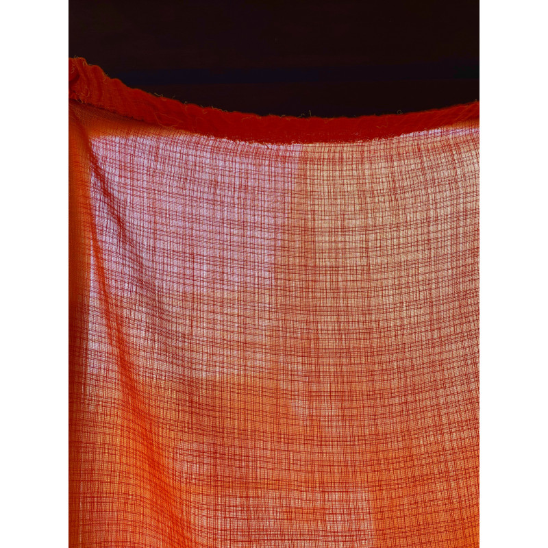 Lampshade Orangé H75 D30cm - vintage 1970