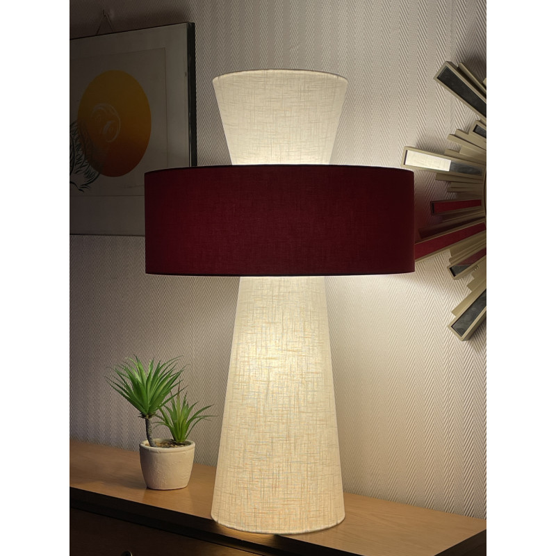 Lampe de meuble Lamp'cône Rouge bordeaux