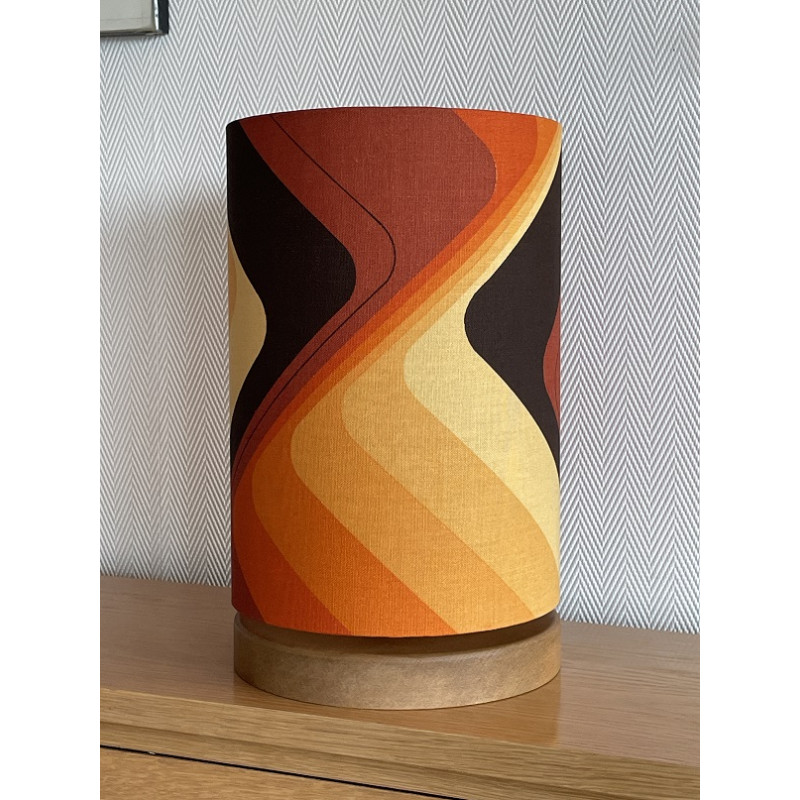 Desklamp Lamp'angel Up & Down orange H33 D20cm - mid-century fabric