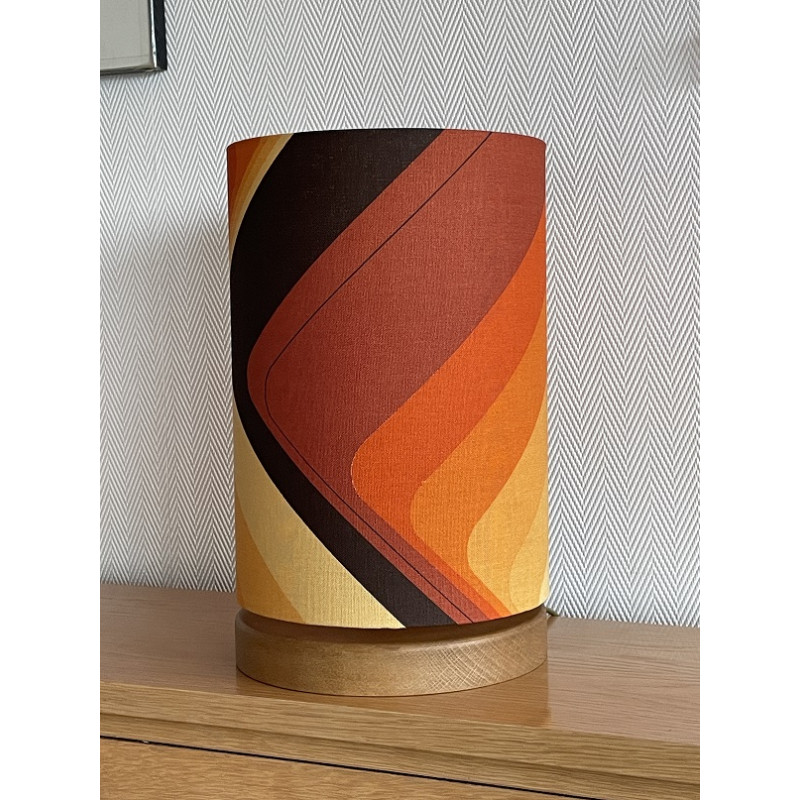 Desklamp Lamp'angel Up & Down orange H33 D20cm - mid-century fabric