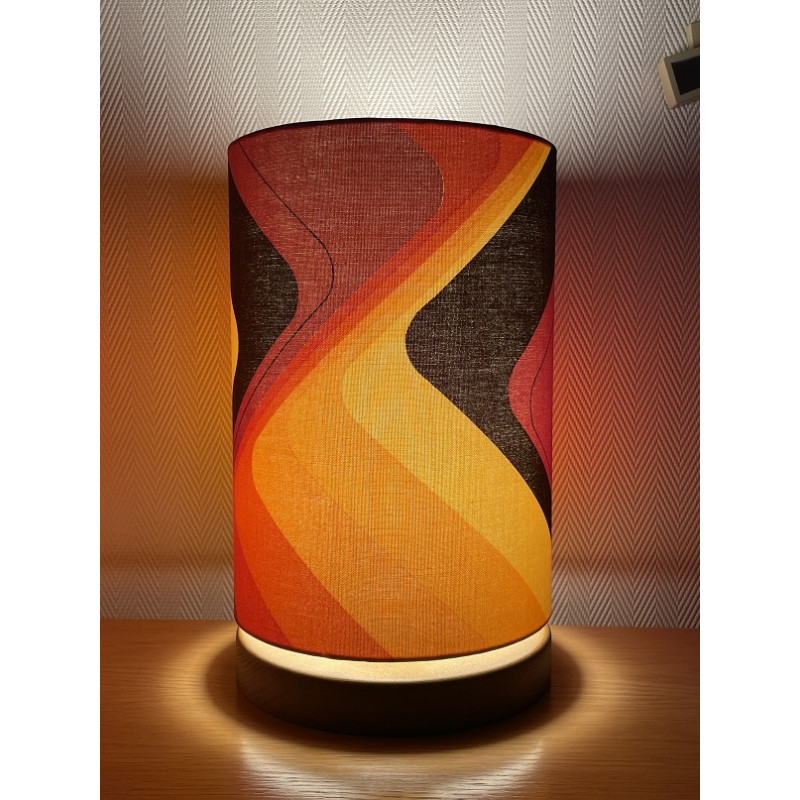 Desklamp Lamp'angel Up & Down orange H33 D20cm - mid-century fabric