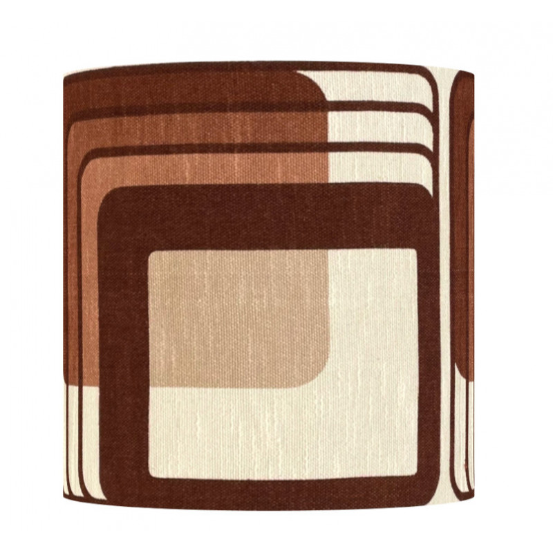Abat-jour C carré H40 D40 - tissu vintage