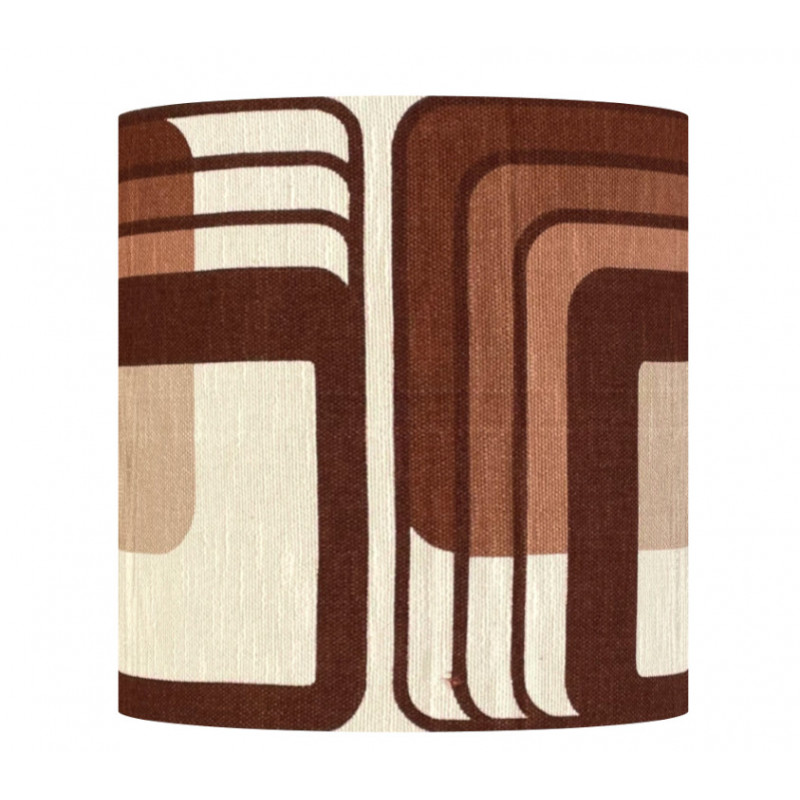 Abat-jour C carré H40 D40 - tissu vintage