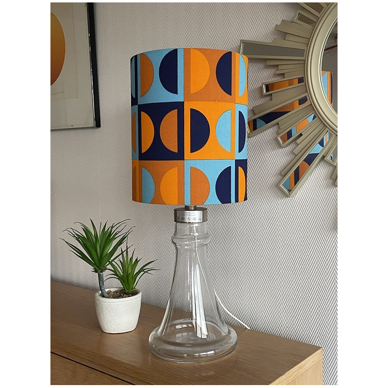 Lampshade Moma H24 D20cm mid-century fabric