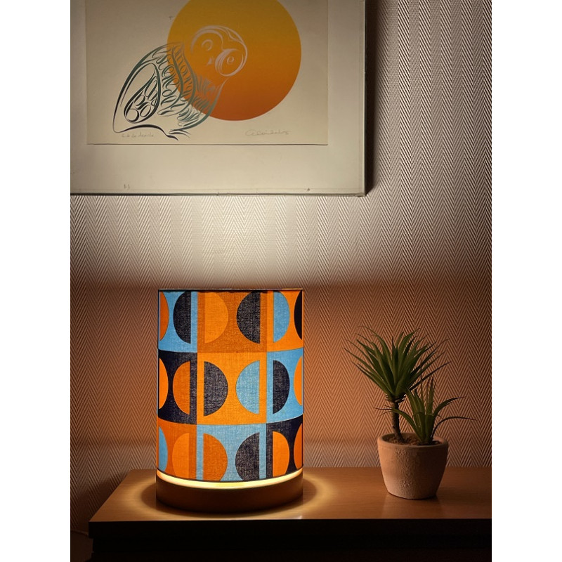 Desklamp Lamp'angel Moma H28 D20cm - mid-century fabric