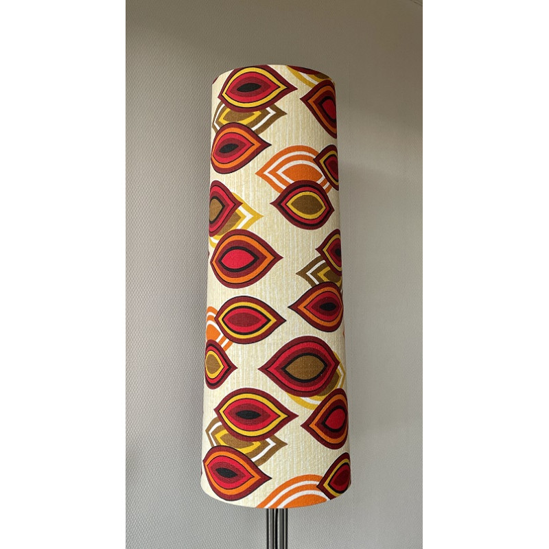 Abat-jour vintage La Baule H80 D30 D25 - Tissu années 70