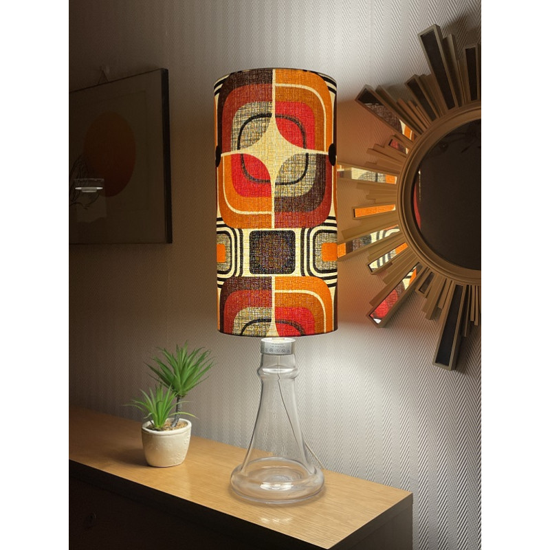 Abat-jour Sansas H40 D20 - tissu vintage