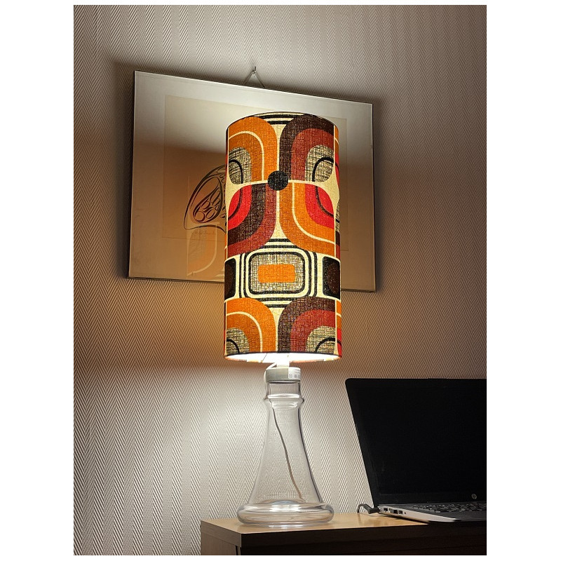 Abat-jour Sansas H40 D20 - tissu vintage