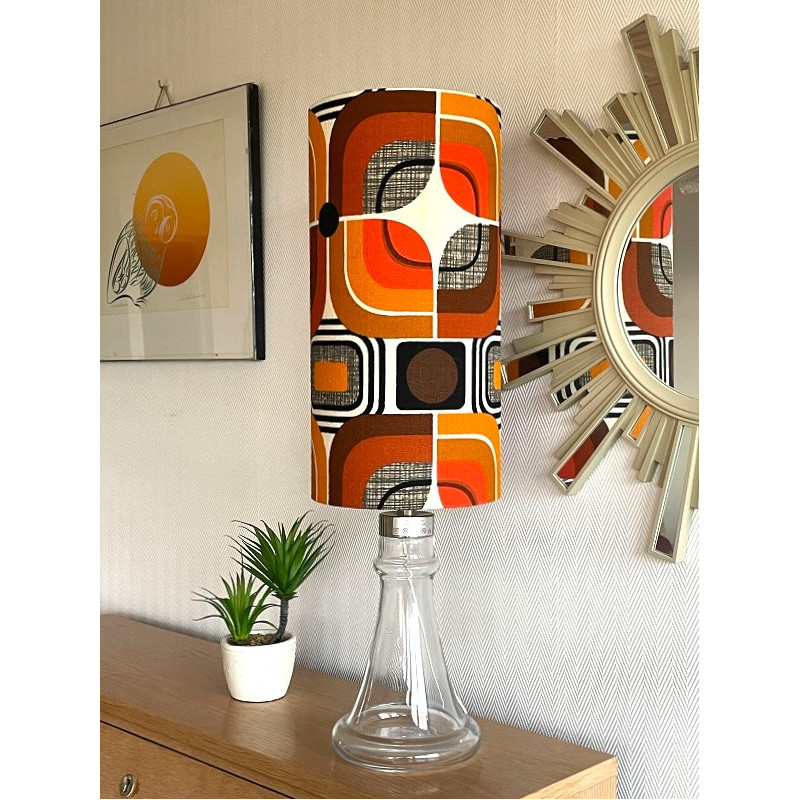 Abat-jour Sansas H40 D20 - tissu vintage