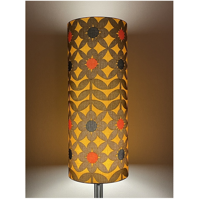 Abat-jour Daisy H75 D30 - tissu vintage 70's