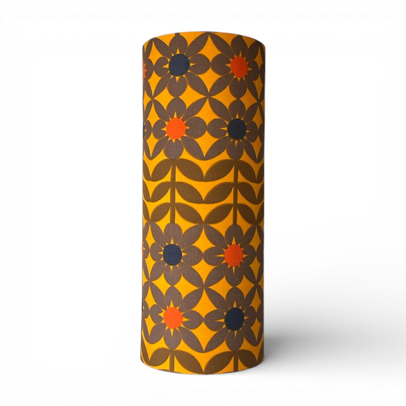 Abat-jour Daisy H75 D30 - tissu vintage 70's