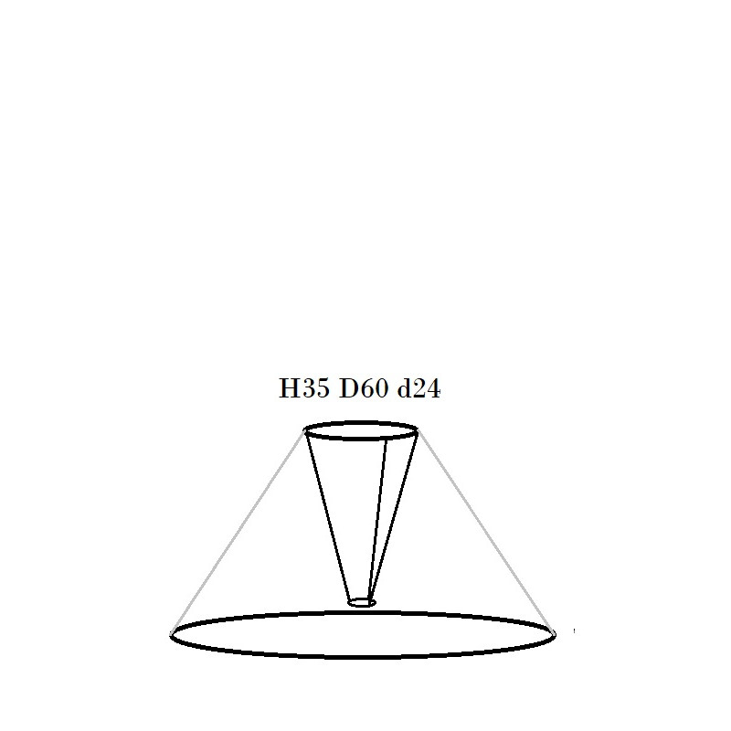 Lampshade white linen textured H35 D60 D24cm