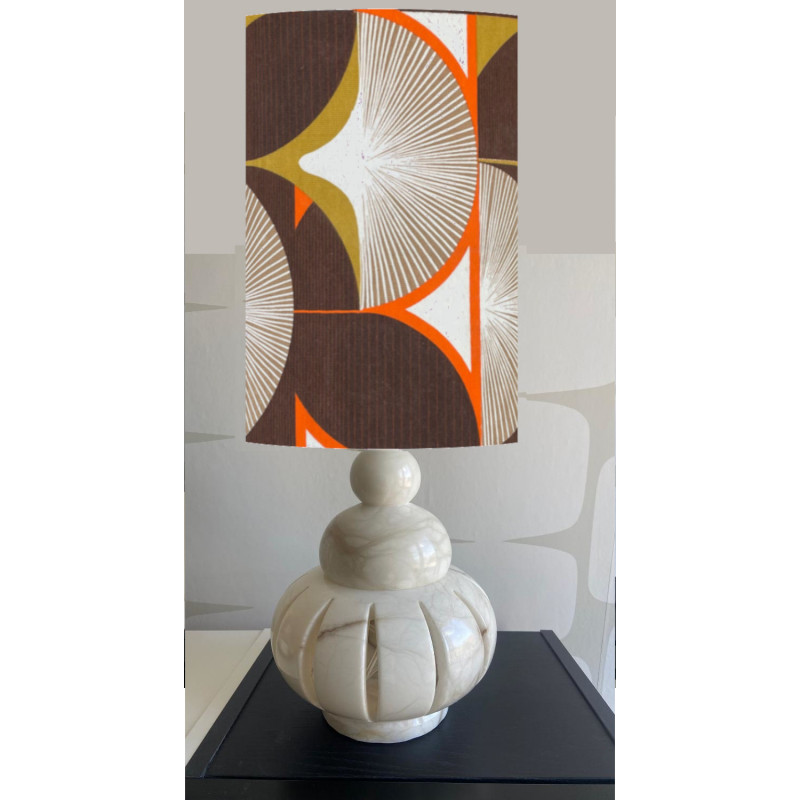 Lampshade Golden H45cm D28cm - vintage fabric