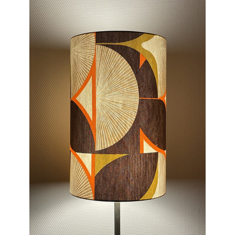 Lampshade Golden H45cm D28cm - vintage fabric