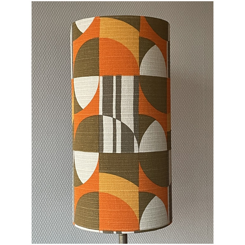Abat-jour Berlin H40 D20 - tissu années 70