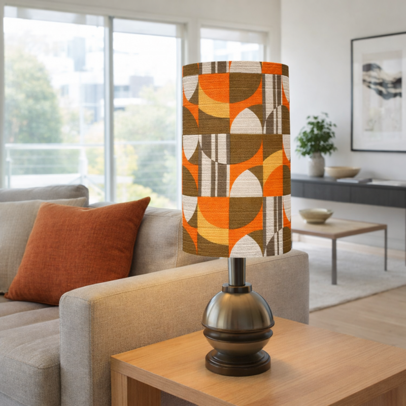 Lampshade Berlin H40cm D20cm - mid century fabric