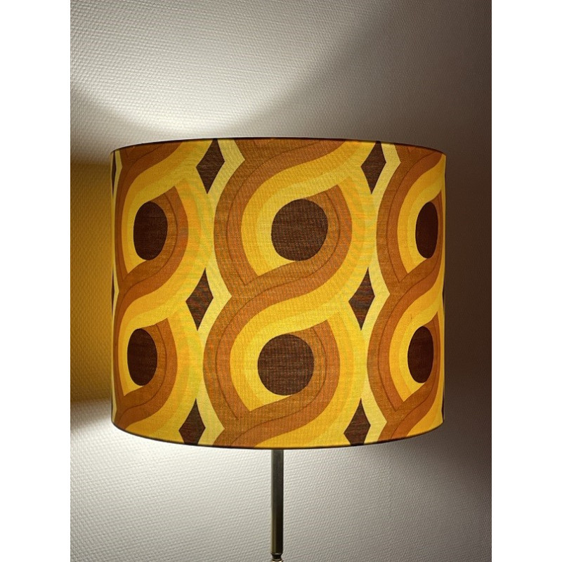 Abat-jour Liane H35 D45 - tissu vintage 70s