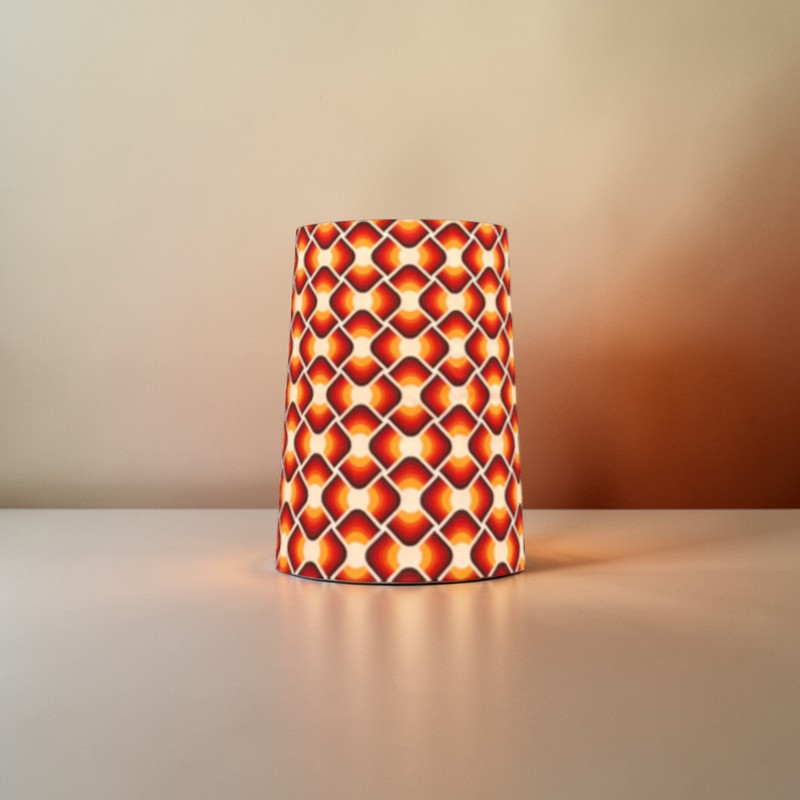 Abat-jour Nebraska  H28 D25 d20 - tissu vintage