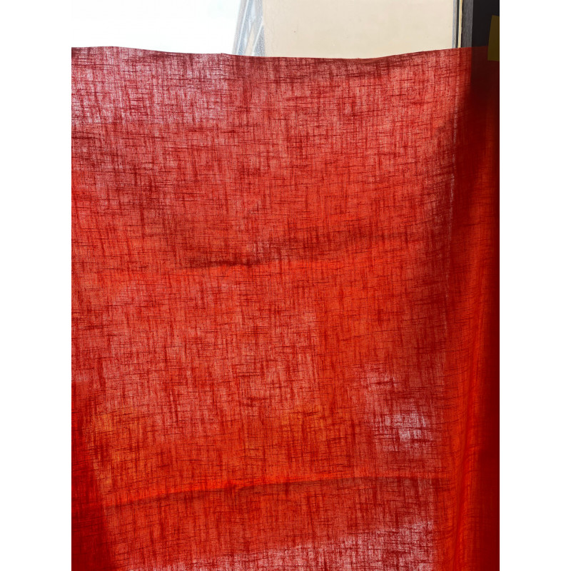 Abat-jour Orange lin texturé H80 D30 d25