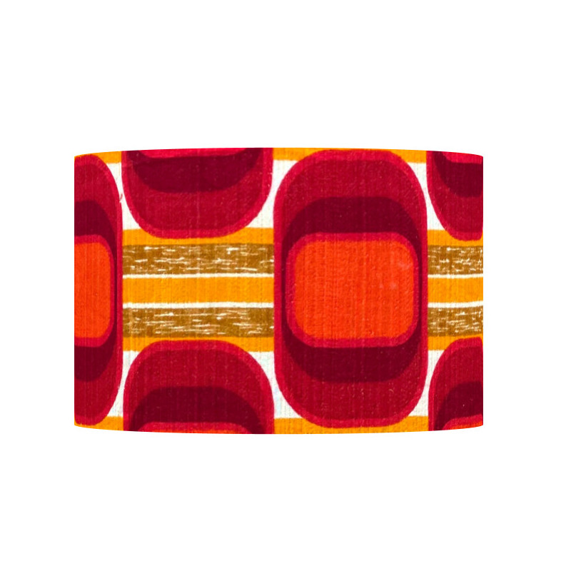 Abat-jour Agéna H25 D50 - tissu vintage 1970's