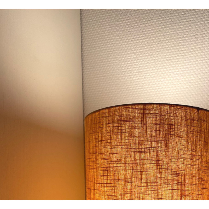 Lampshade Ocre linen textured H35 D50cm