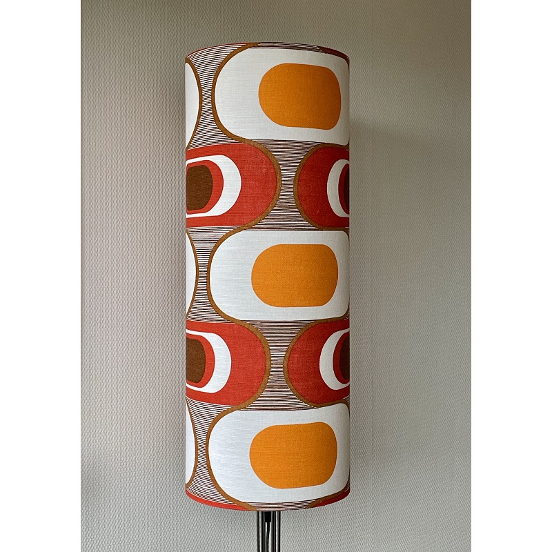 Abat-jour Bastos H80 D30 - tissu vintage