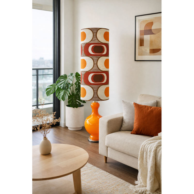 Lampshade Bastos H80cm D30cm  - vintage fabric