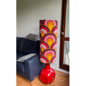 Lampe de sol rouge Saga - céramique...