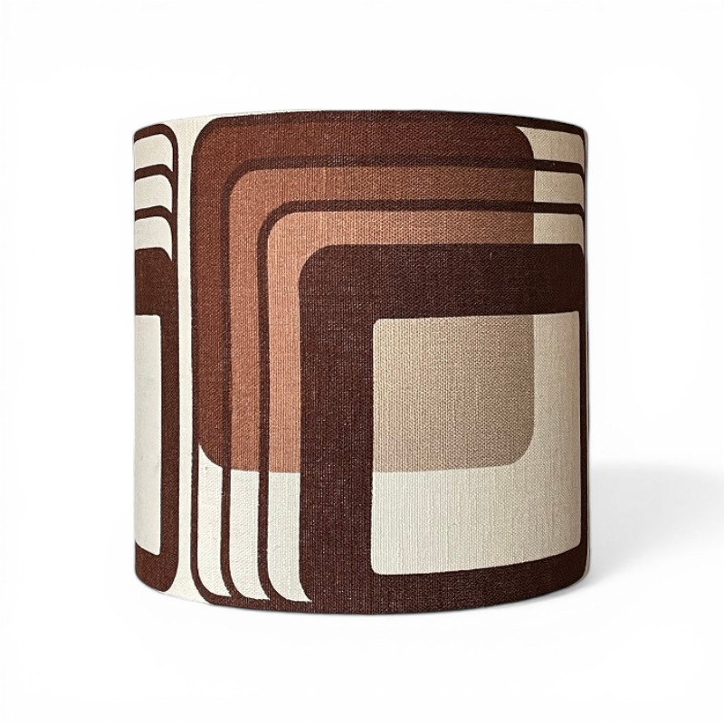 Lampshade C carré H40 D40cm - mid century fabric