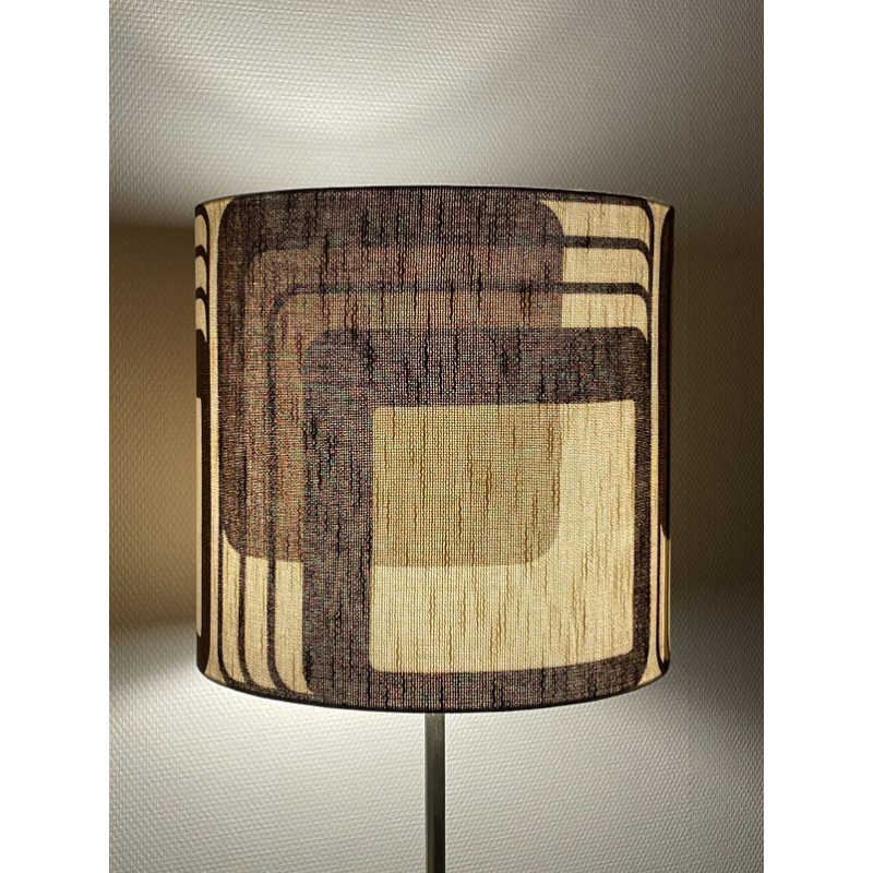 Abat-jour C carré H40 D40 - tissu vintage