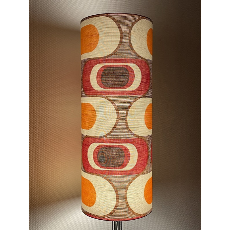 Abat-jour Bastos H80 D30 - tissu vintage