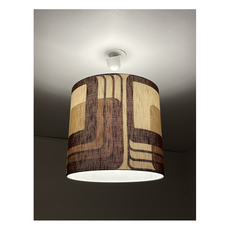 Lampshade C carré H40 D40cm - mid century fabric