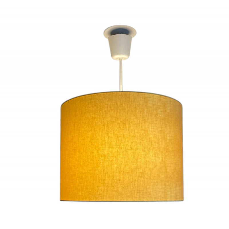 Abat-jour Drajo H30 D40 - tissu jaune