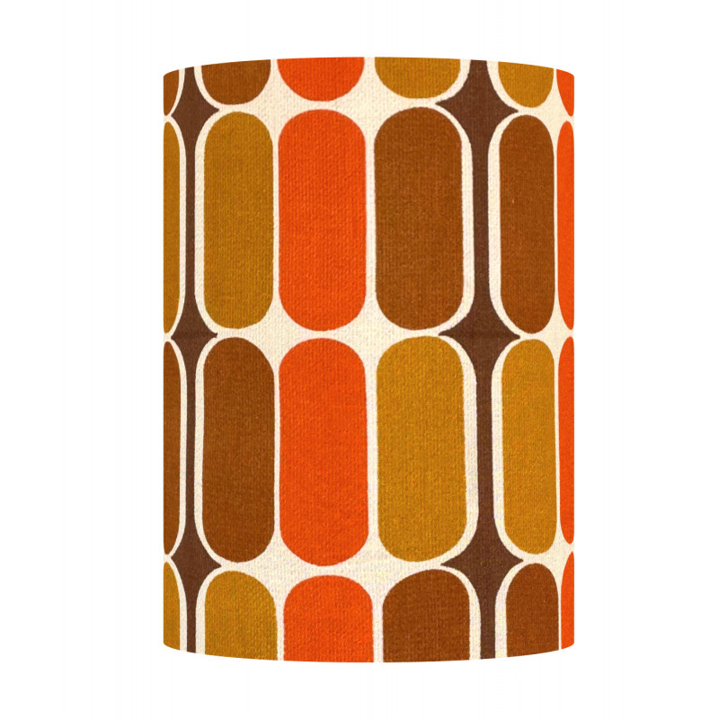 Abat-jour Barillet H40 D25 - Tissu années 70