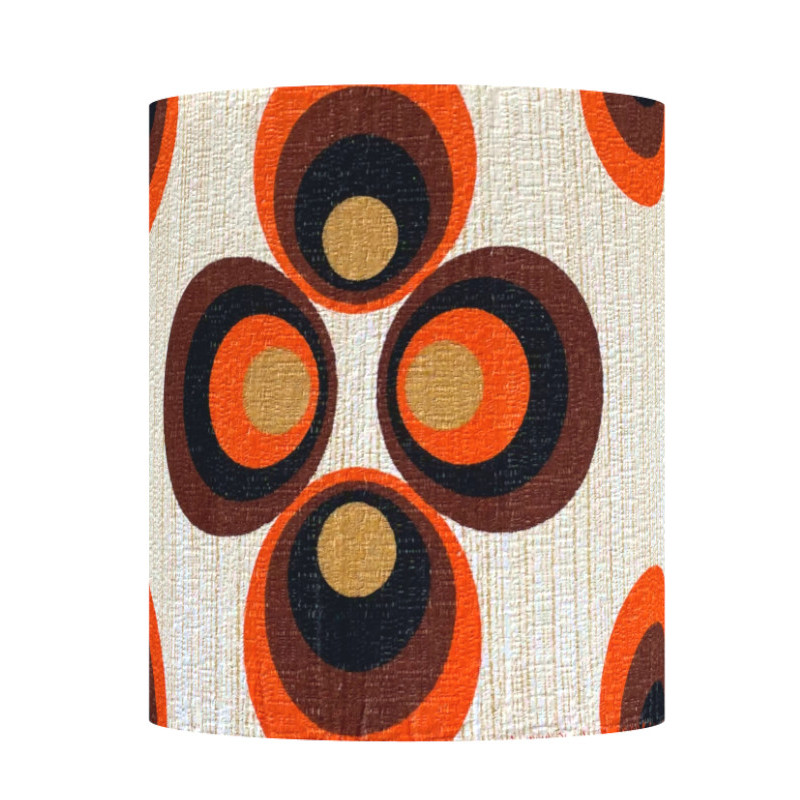 Lampshade Apollo Trefle H23 D20 - vintage 1970's fabric