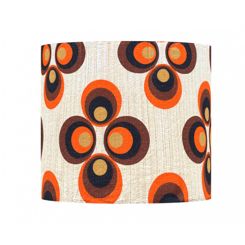 Abat-jour Apollo Trèfle H35 D40 - tissu vintage 70's