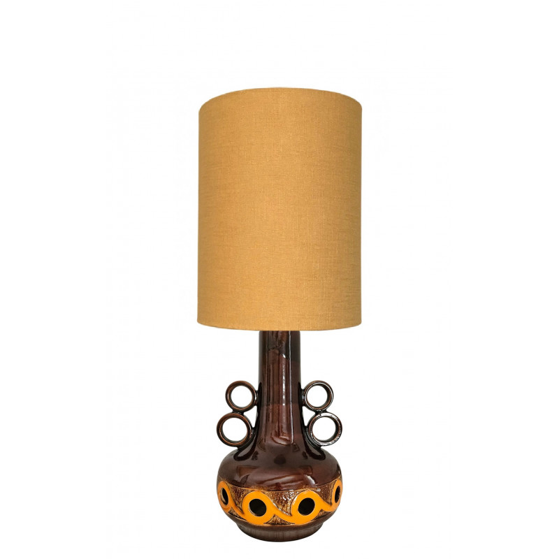 Abat-jour Ocre lin texturé H55 D40