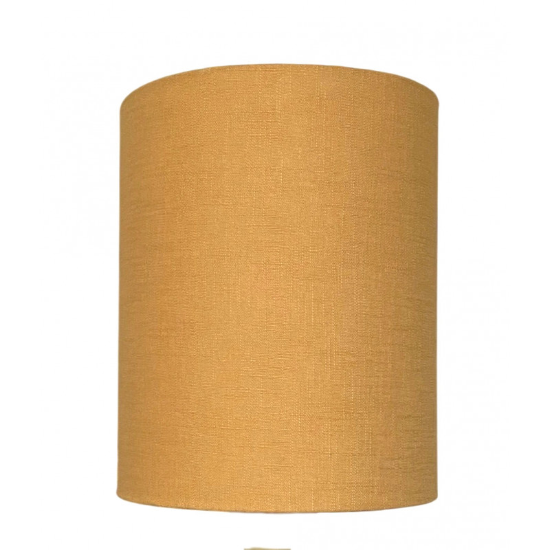 Lampshade linen ochre H23 D20cm - scandinave fabric