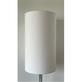 Abat-jour H45 D25 au tissu blanc...
