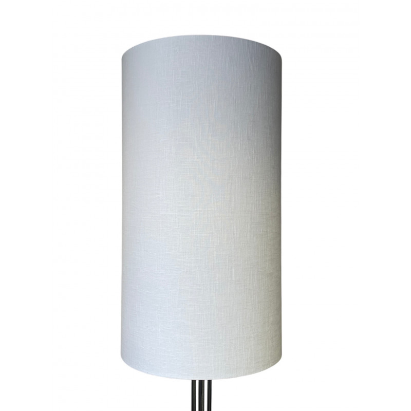 Abat-jour H55 D30 au tissu blanc cassé texturé style scandinave