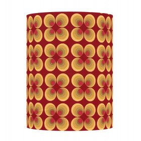 Abat-jour Loto rouge H23 D20 - motif...