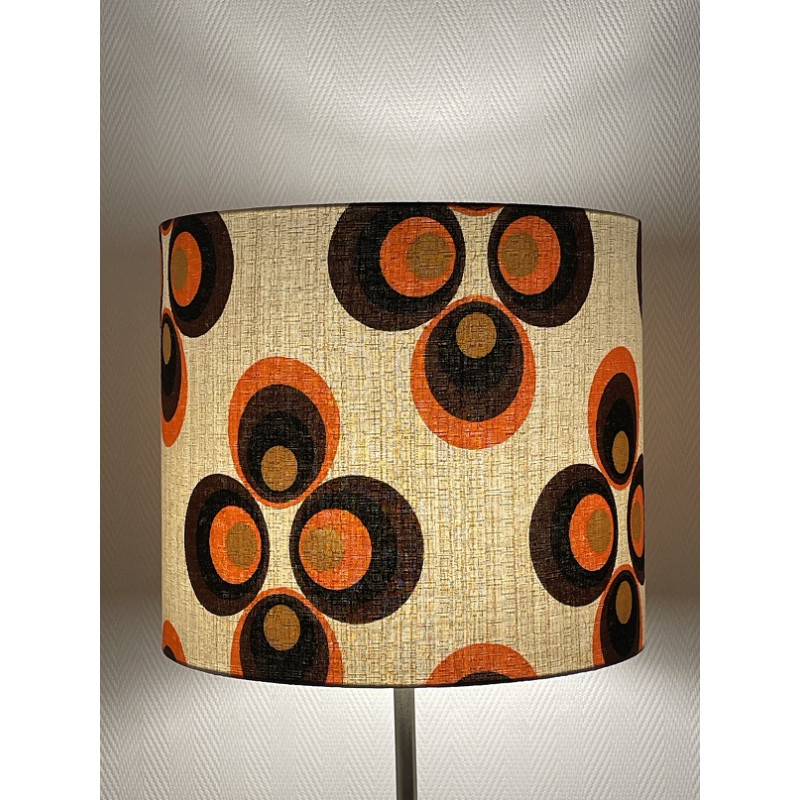 Abat-jour Apollo Trèfle H35 D40 - tissu vintage 70's